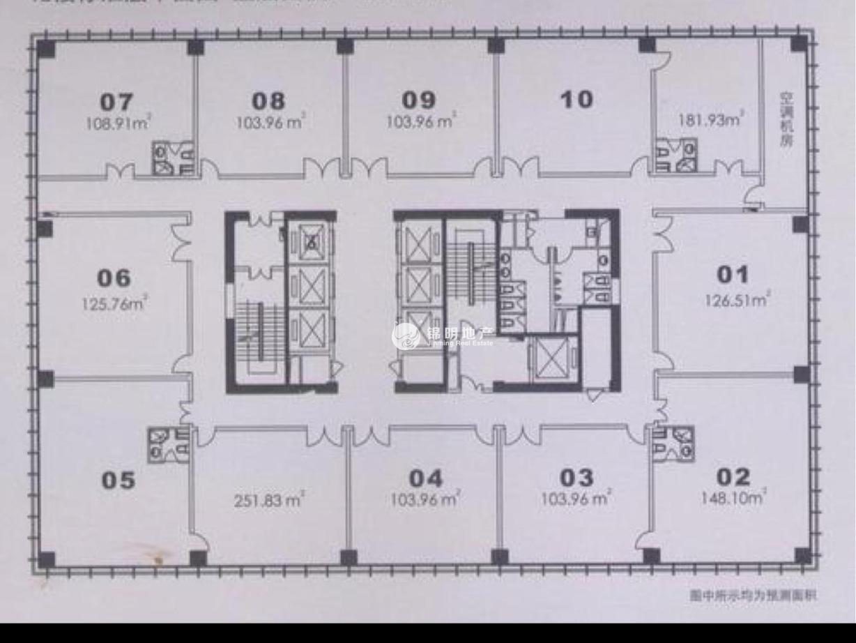 周家嘴路北美广场104平米写字楼出租